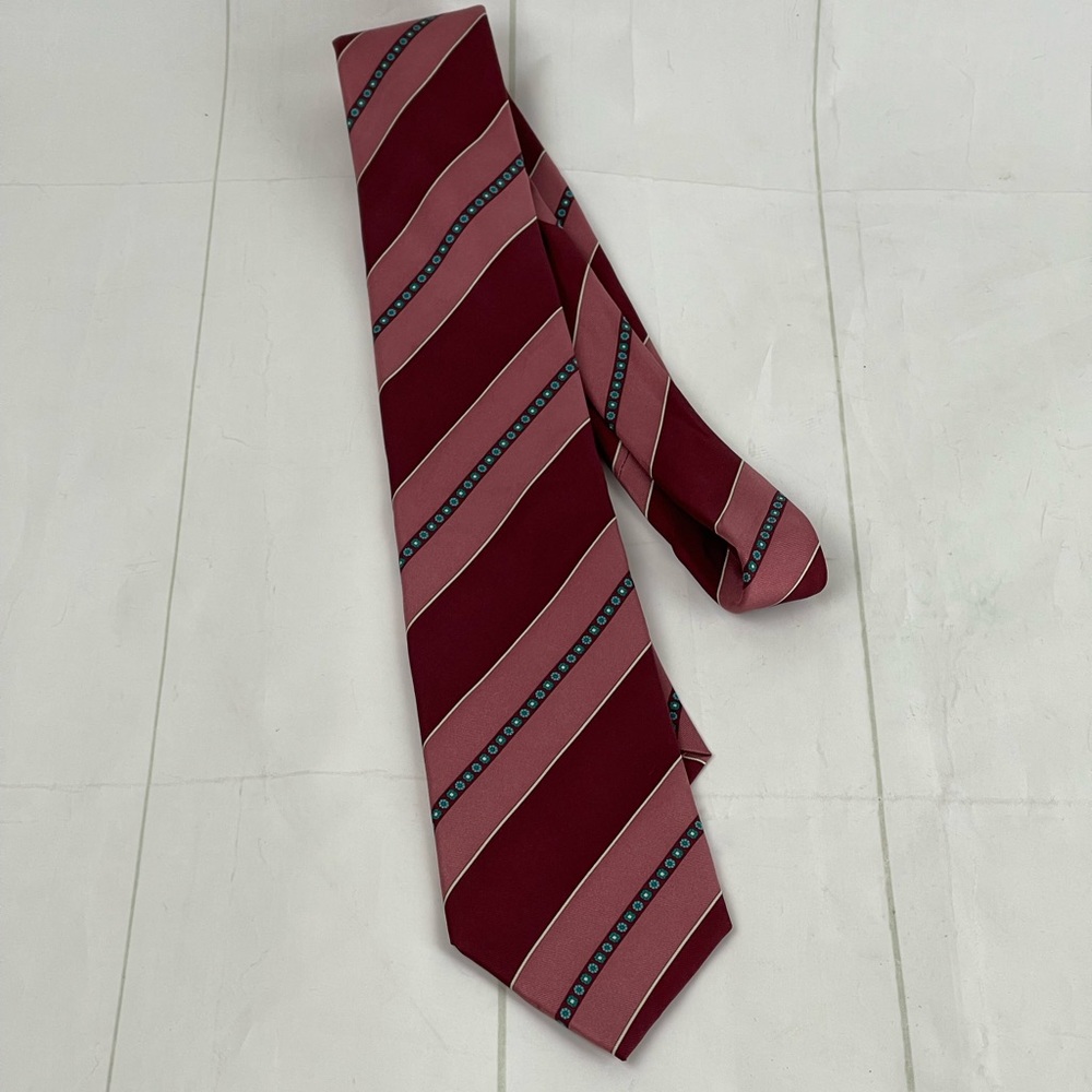 Vintage Yves Saint Laurent Pink Red Tie